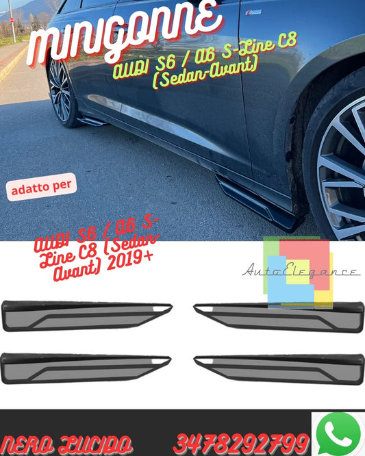 Side Skirts AUDI S6 / A6 S-Line C8 (Sedan-Avant) 2019+ 