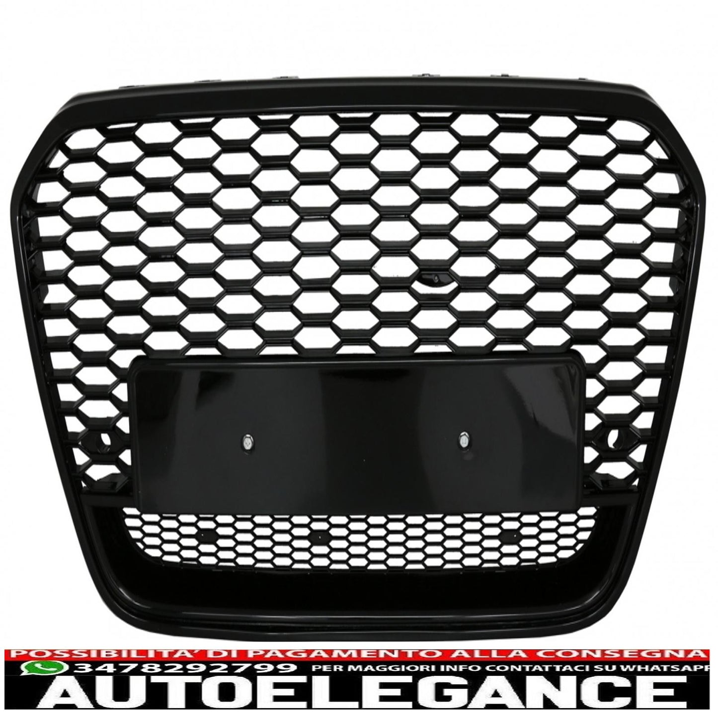 griglia anteriore adatta per audi a6 c7 4g pre-facelift (2011-2014) rs6 design pianoforte nero