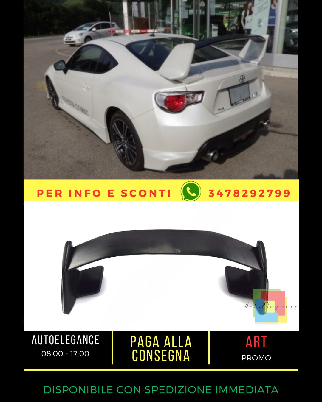 🔥SPOILER ADATTO PER Subaru BRZ / Toyota GT86 2012-2020🔥