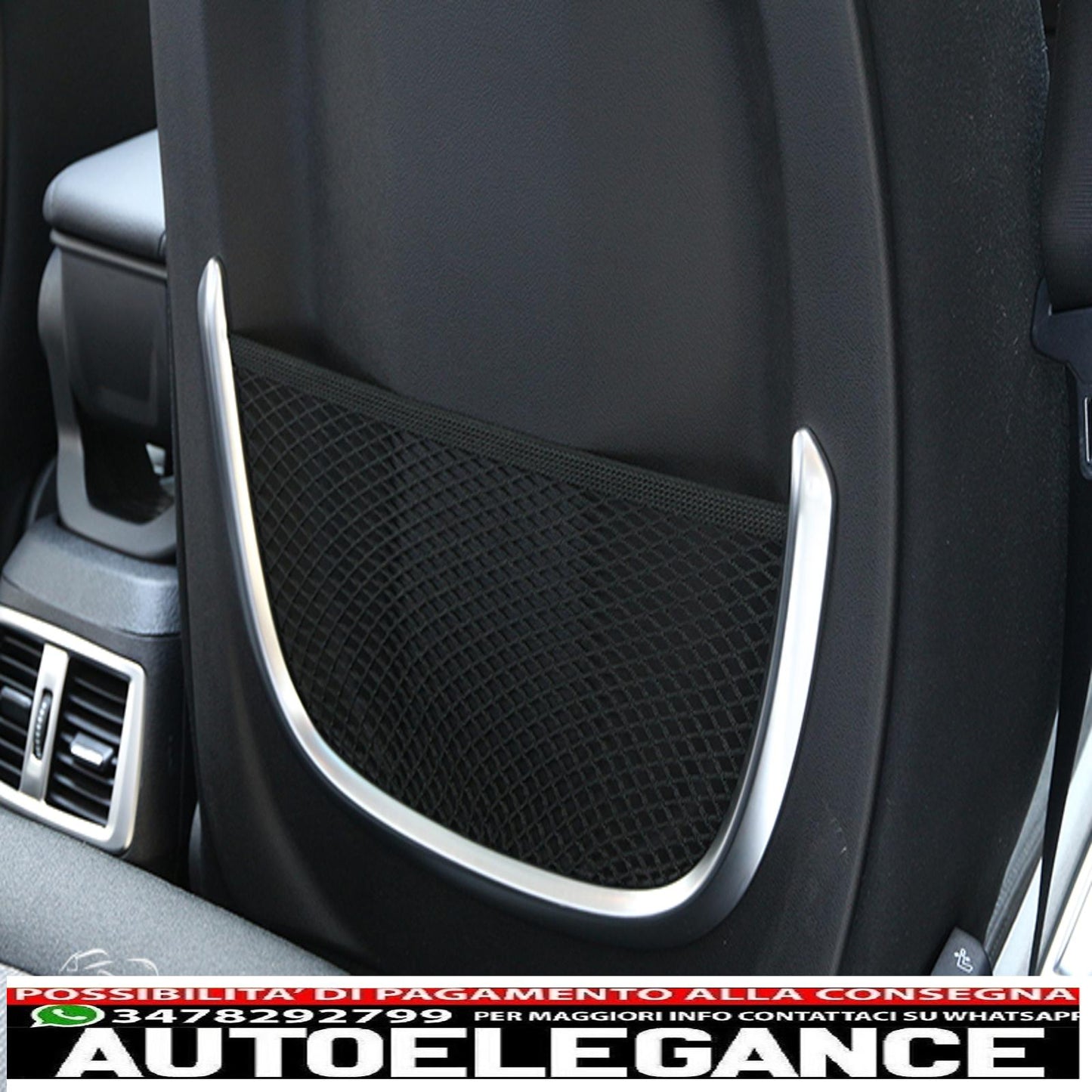 Chrome frame rear panels (for) driver seats for BMW