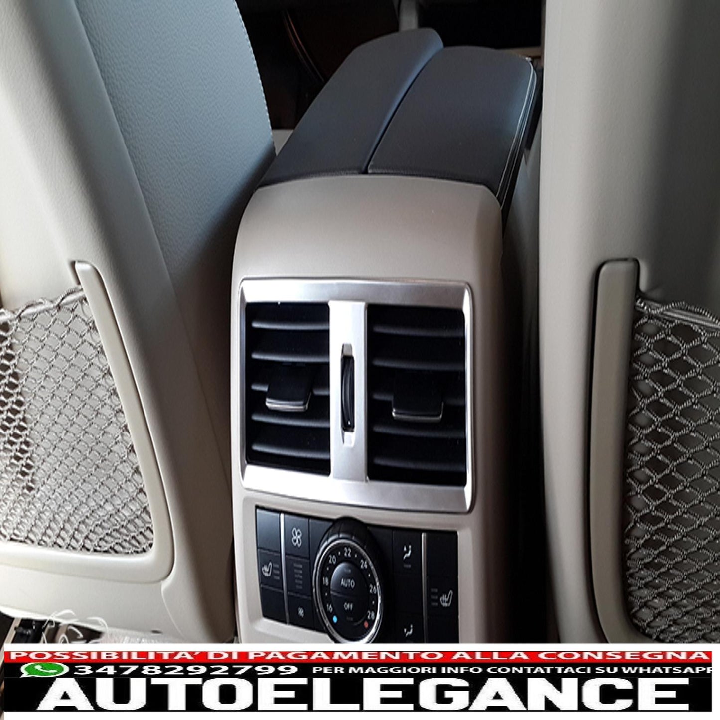 Chrome cover center armrest rear air vents for Mercedes W166 ml gl gle gls - show original titletext original chrome cover center armrest rear air vents for Mercedes w166 ml gl gle gls