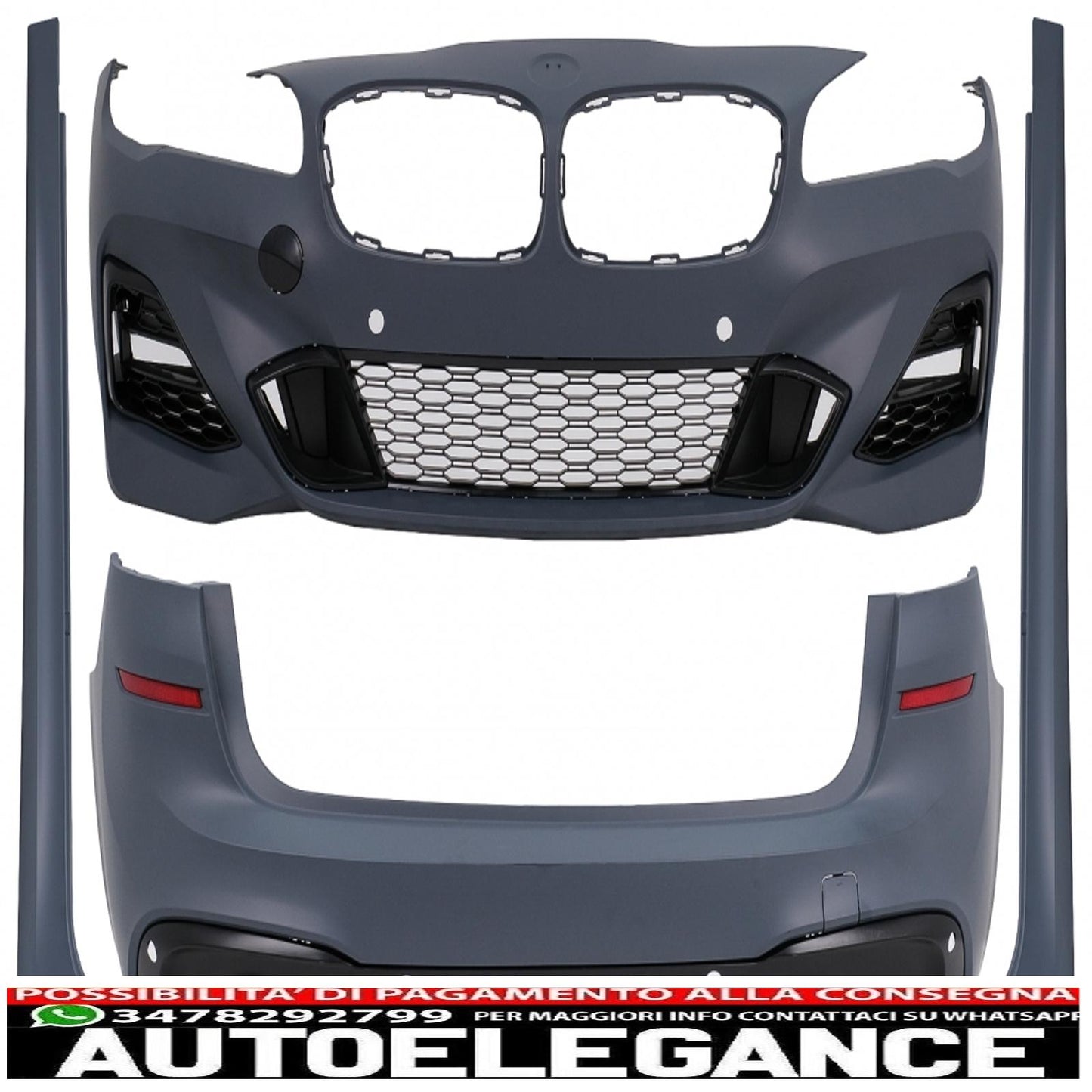 kit carrozzeria adatto per bmw serie 2 f46 lci gran tourer (05.2017-12.2019) m-technik design