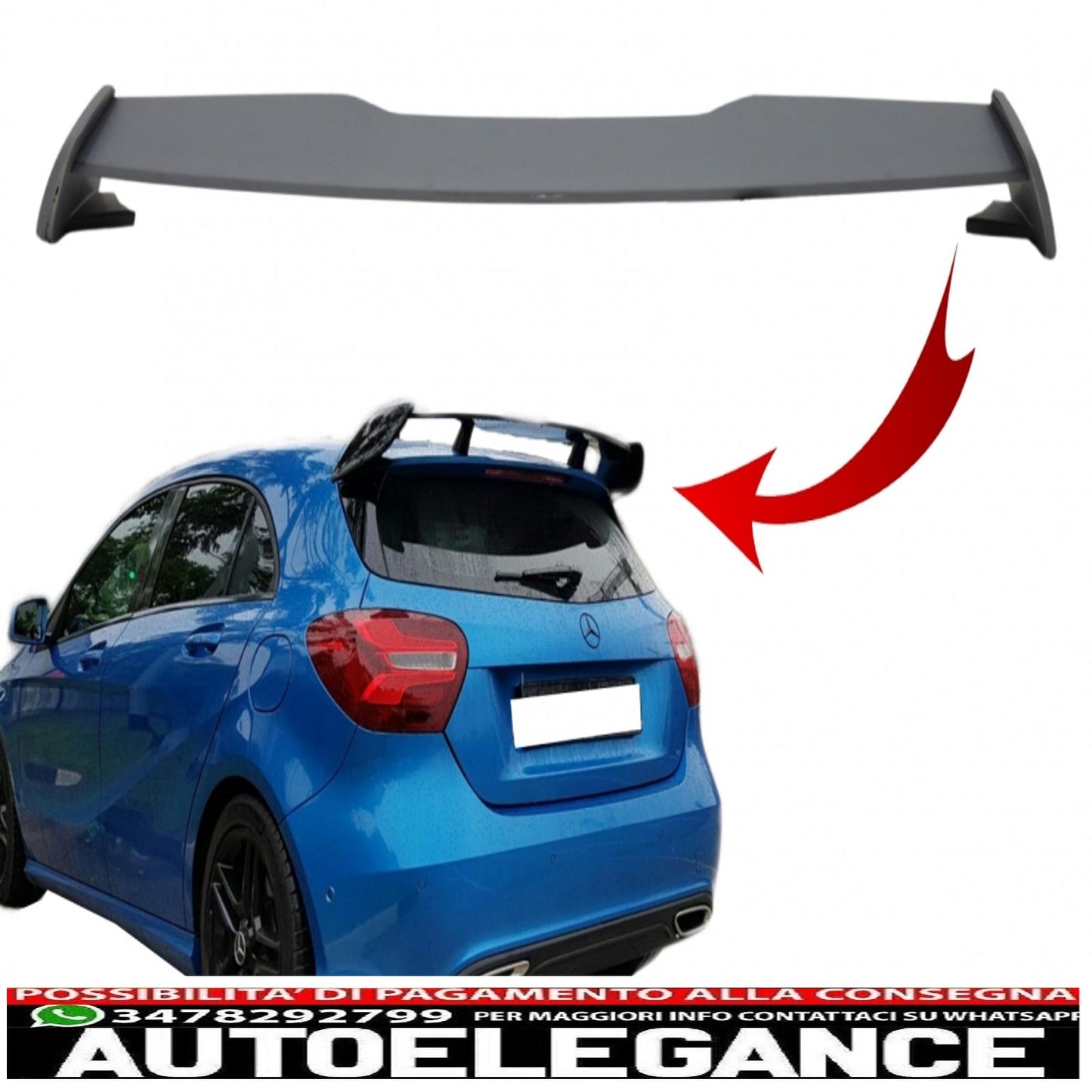 Trunk Lid Spoiler Fit For Mercedes A-Class W176 (2012-2018) A45 Design Primer