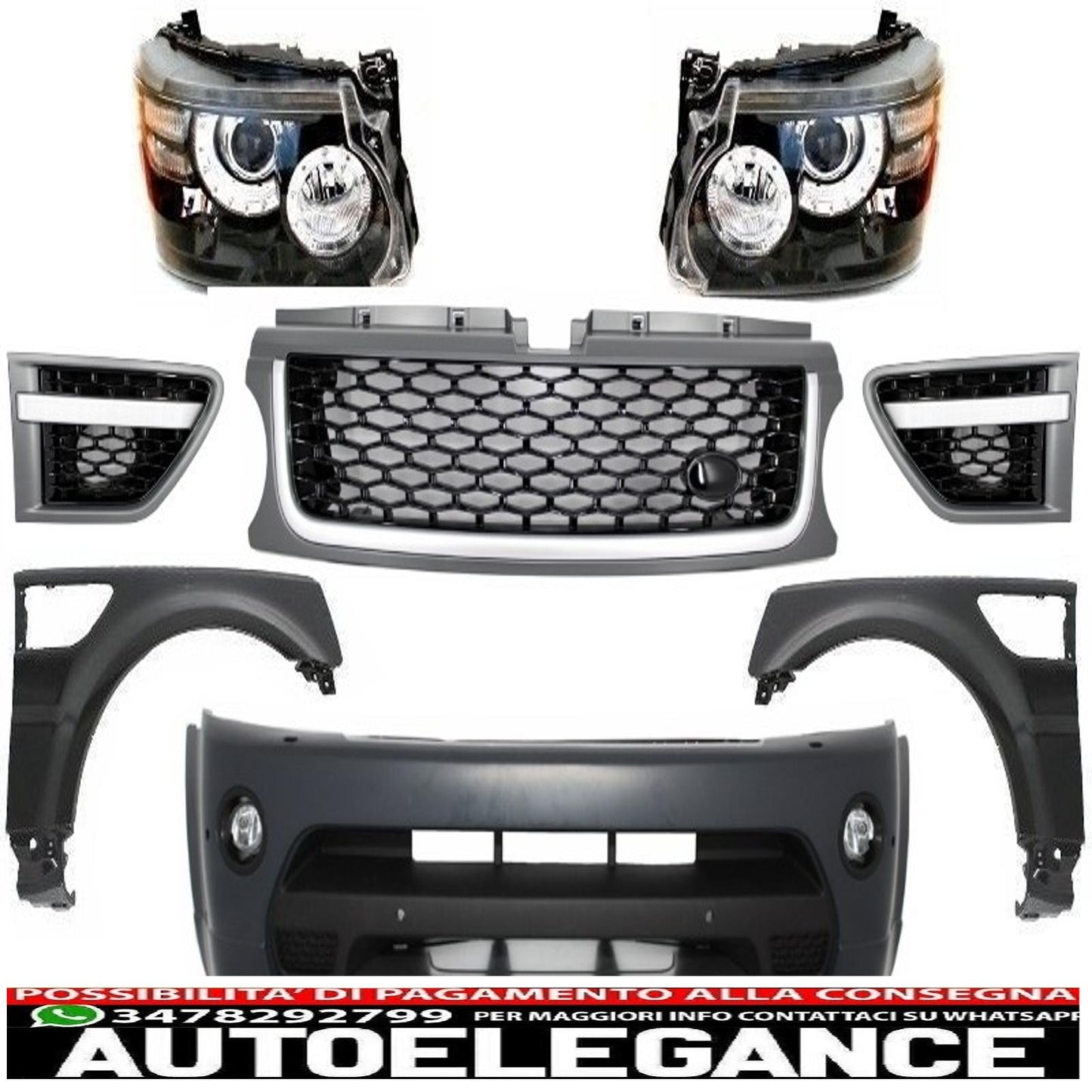 Complete conversion group for restyling suitable for Land Range Rover Sport L320 (2005-2013) autobiography design 