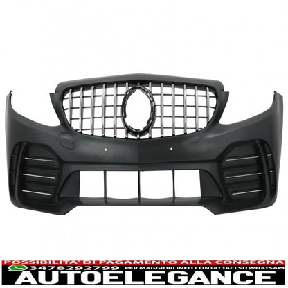 Paraurti anteriore adatto per mercedes classe c w205 s205 c205 a205 (2014-2020) limousine modello t coupé cabriolet gt design