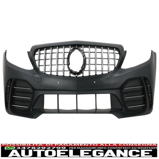 Paraurti anteriore adatto per mercedes classe c w205 s205 c205 a205 (2014-2020) limousine modello t coupé cabriolet gt design