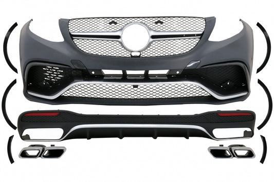 BODYKIT complete suitable for Mercedes GLE W166 SUV (2015-2018) Black Chrome