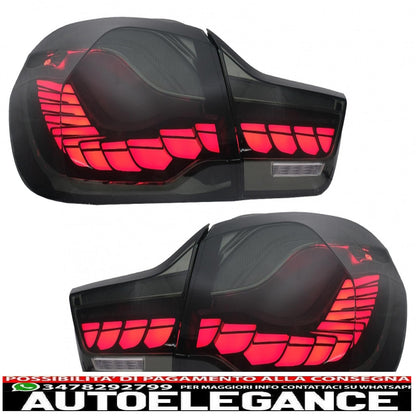 fanali posteriori oled adatti per bmw serie 4 f32 f33 f36 m4 f82 f83 (2013-03.2019) fumo rosso con luce di svolta sequenziale dinamica