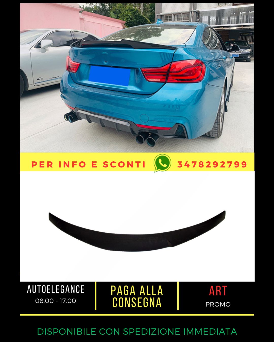 ✨SPOILER ADATTO PER BMW 4 F36 2014-2021 Gran Coupe✨