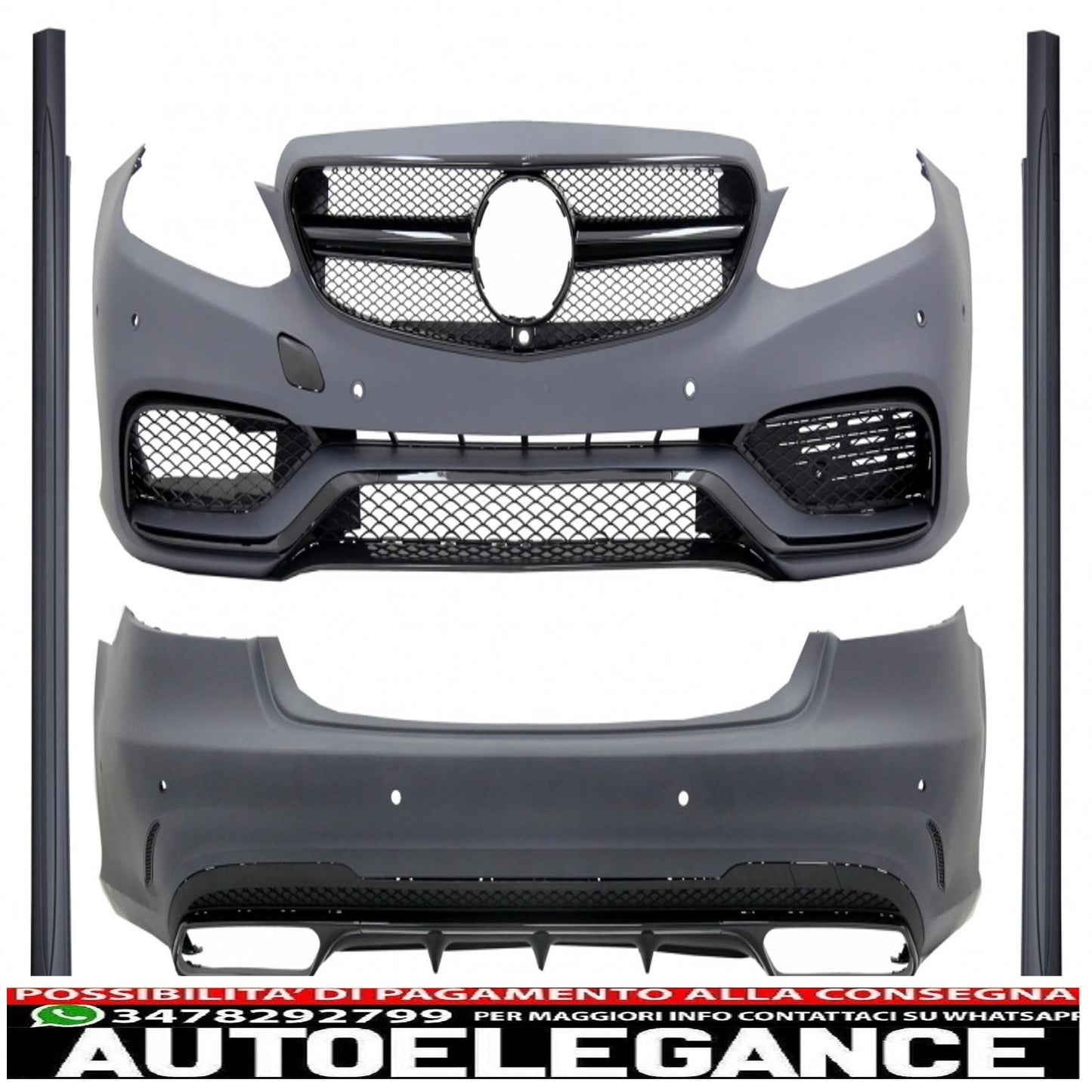 body kit suitable for mercedes e-class w212 facelift (2013-2016) e63 a-design edition black gloss 