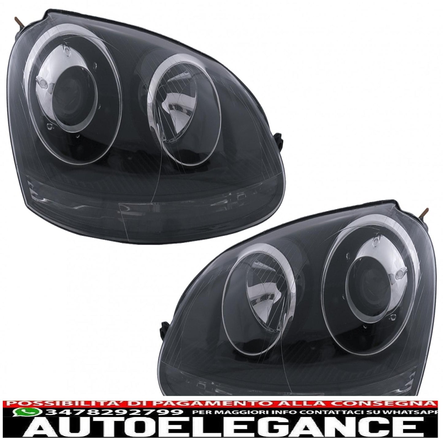 Xenon headlights suitable for VW Golf 5 V MK5 (2003-2007) Jetta (2005-2010) GTI R32 Black Edition