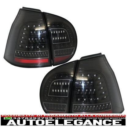 full led rear lights suitable for vw golf v 5 left hand drive (2004-2009) black urban style
