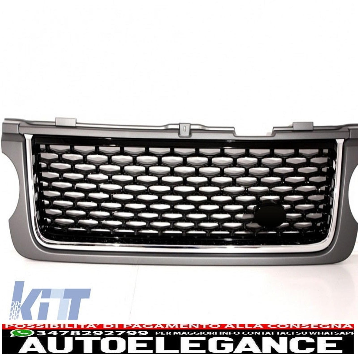 center grille suitable for land rover vogue iii l322 (2010-2012) grey black autobiography supercharged edition