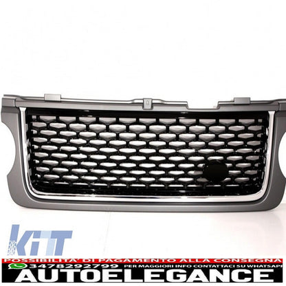 center grille suitable for land rover vogue iii l322 (2010-2012) grey black autobiography supercharged edition