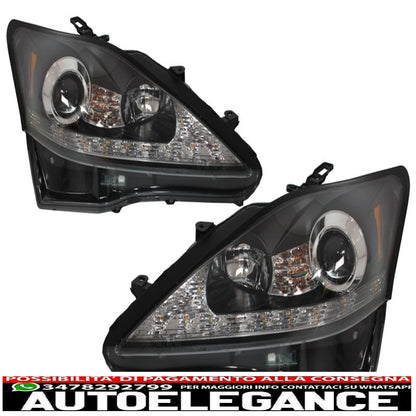 led drl headlights dynamic turn signals suitable for lexus is xe20 (2006-2013) black edition 