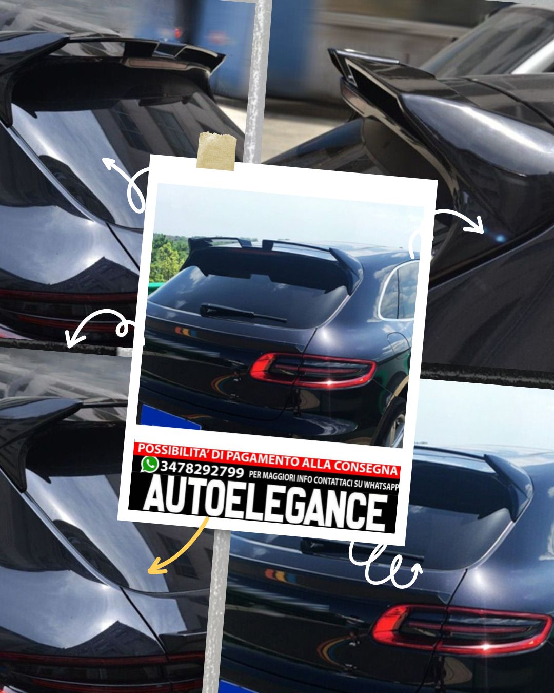 SPOILER adatto per Porsche Macan 2013+