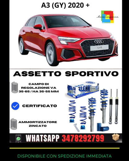🔥Assetto sportivo ADATTO PER AUDI A3 (GY) 2020 -🔥
