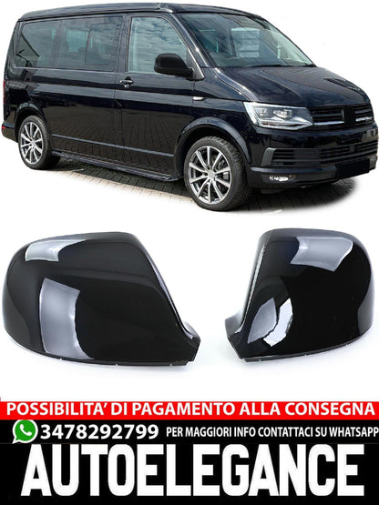 Calotte specchietto retrovisori di ricambio nero lucido compatibile per VW Bus T5.2 T6 T6.1 Amarok