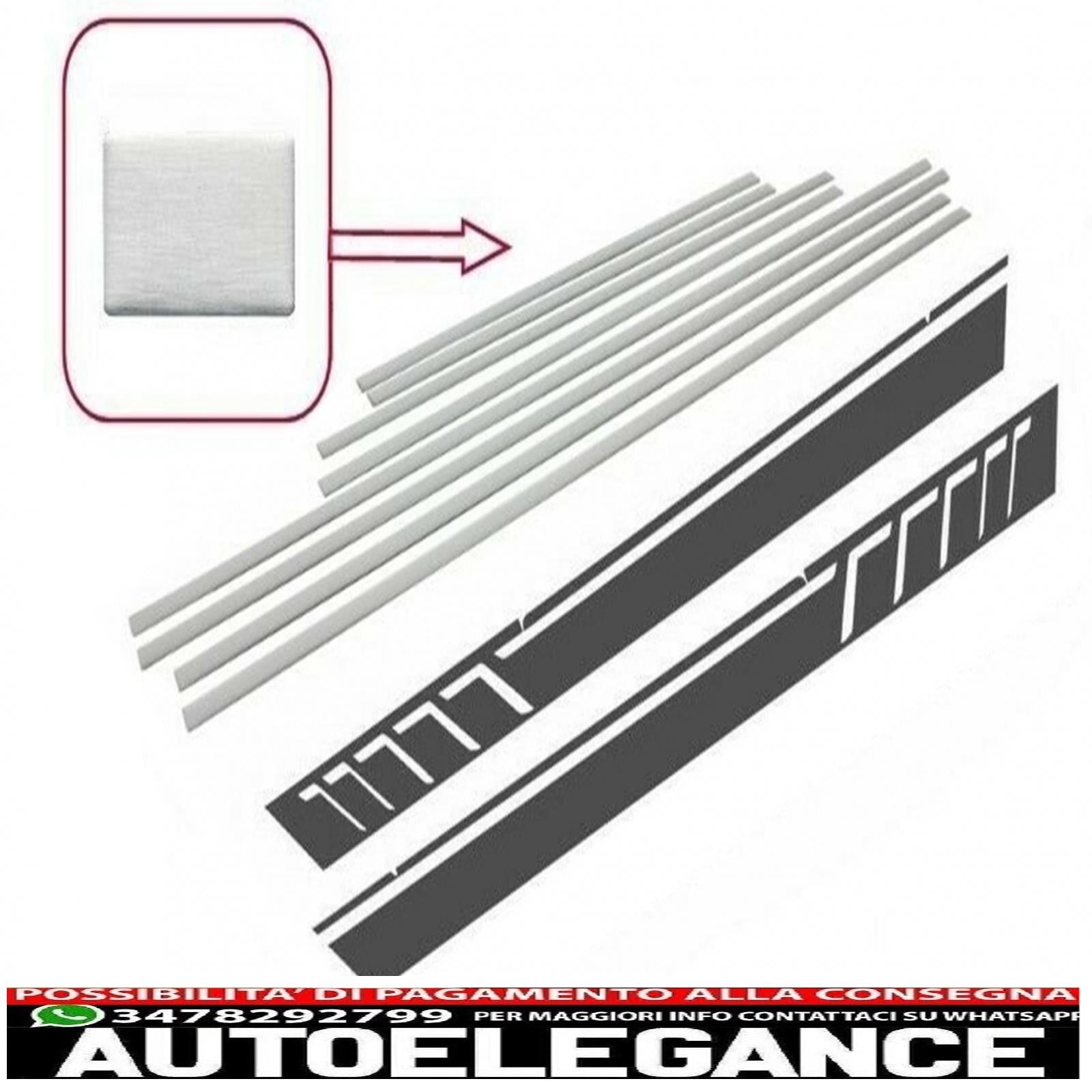 aggiungi sulle modanature delle porte strisce in alluminio spazzolato con decalcomanie laterali adesivo in vinile grigio scuro adatto per mercedes classe g w463 (1989-2015) AUTOELEGANCERICAMBI