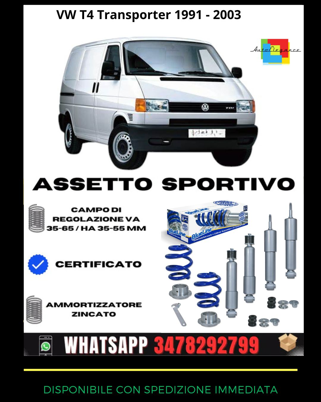 🔥Sports suspension for VW T4 Transporter 1991 - 2003🔥