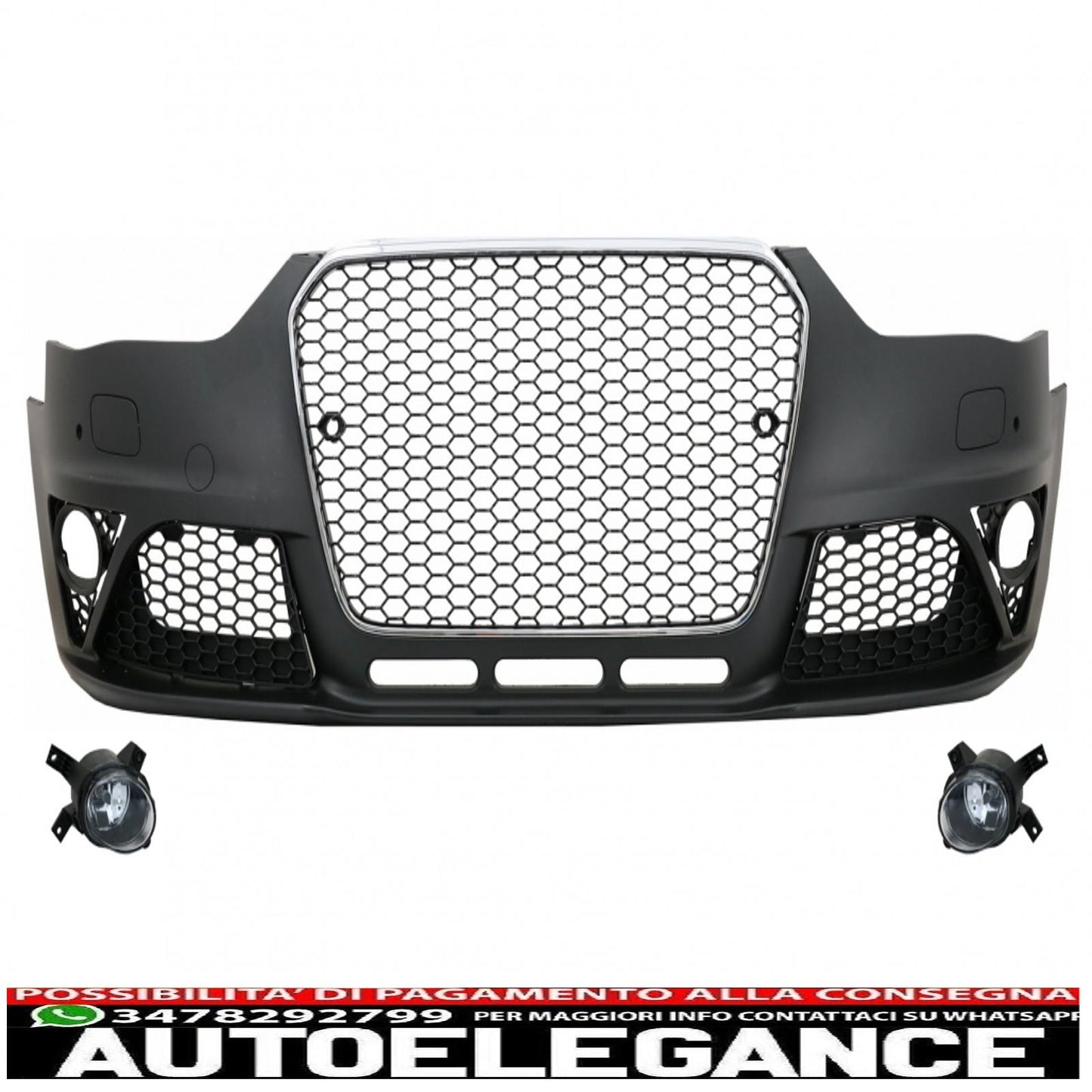 paraurti anteriore adatto per audi a4 b8 facelift (2012-2015) design r