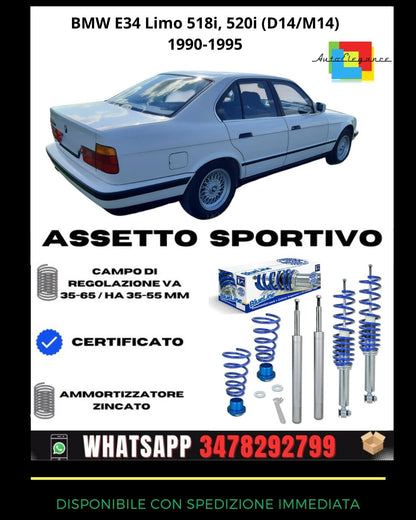 🔥Assetto sportivo adatto per BMW E34 Limo 518i, 520i (D14/M14)  1990-1995🔥