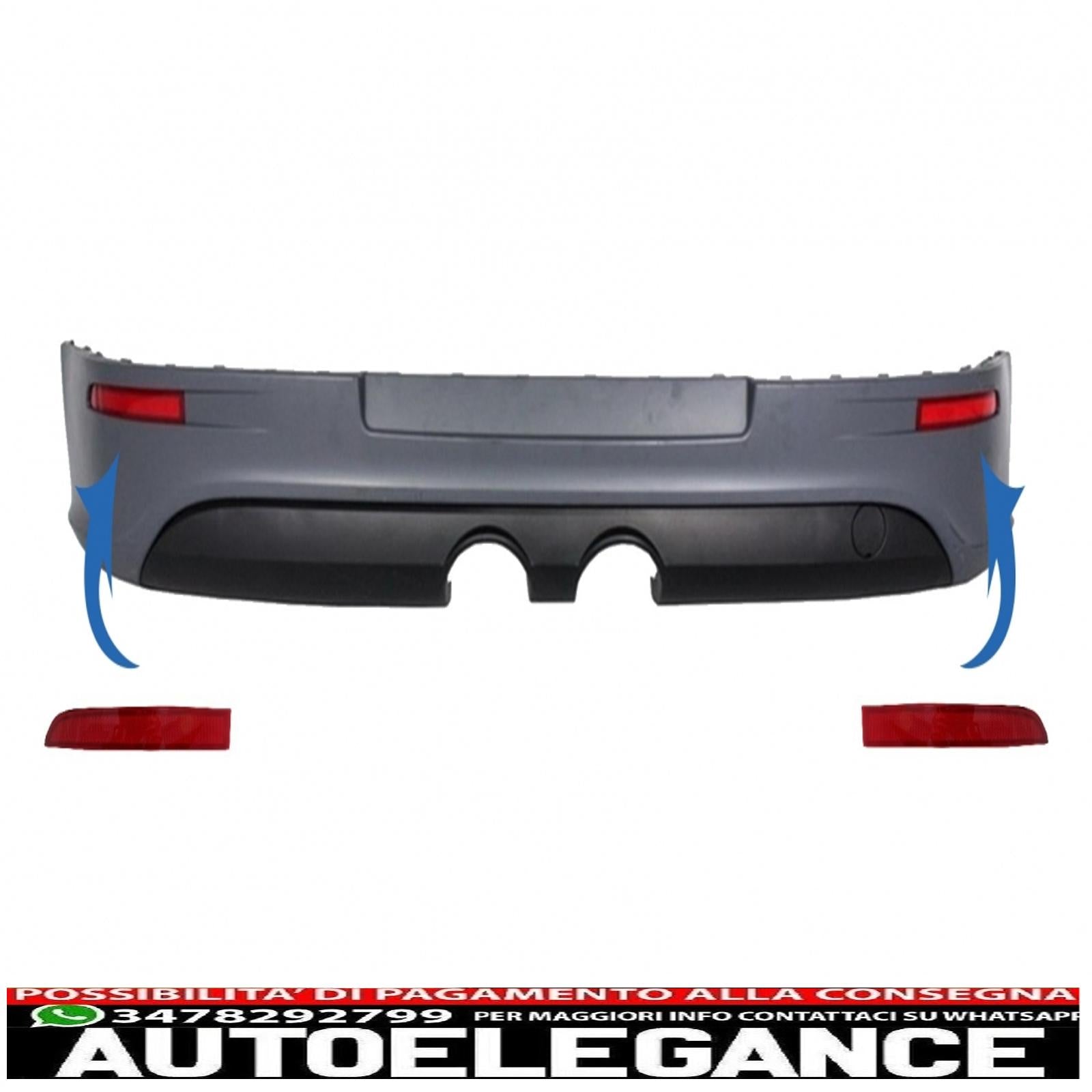 Catarifrangente paraurti posteriore adatto per vw golf 5 v (2003-2007) r32 look AUTOELEGANCERICAMBI