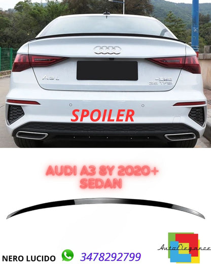 ✨✨Glossy Black Spoiler Suitable For Audi A3 8Y 2020+ Sedan✨✨ 