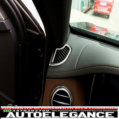 chrome faucet nozzles ventilation ventilation dashboard for mercedes w222 s-class show original titleoriginal textchrom blende lüftdüsen lüftung armaturenbrett für mercedes w222 s-klasse