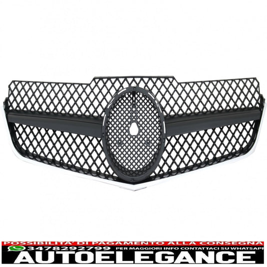 griglia anteriore adatta per mercedes classe e c207 w207 a207 (2009-2012) coupe cabrio sl-look nera