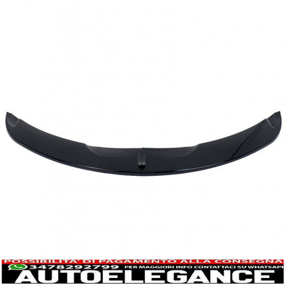 Front bumper spoiler suitable for bmw 3 series e90 e91 lci m-tech (2008-2011) limousine touring piano black 