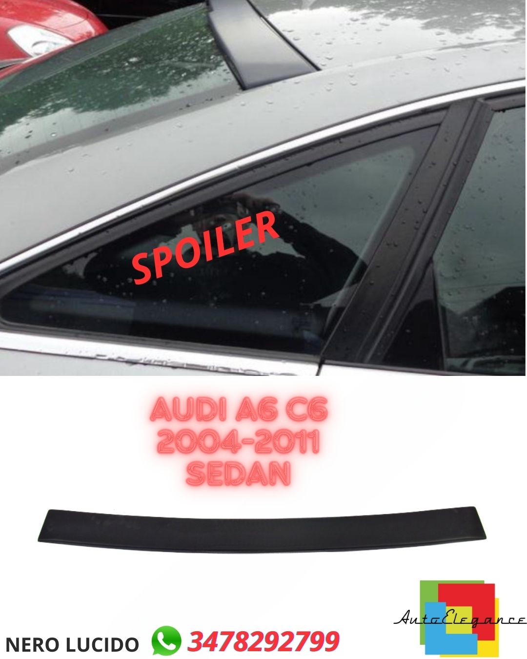 ✨  SPOILER ADATTO PER Audi A6 C6 2004-2011 Sedan ✨