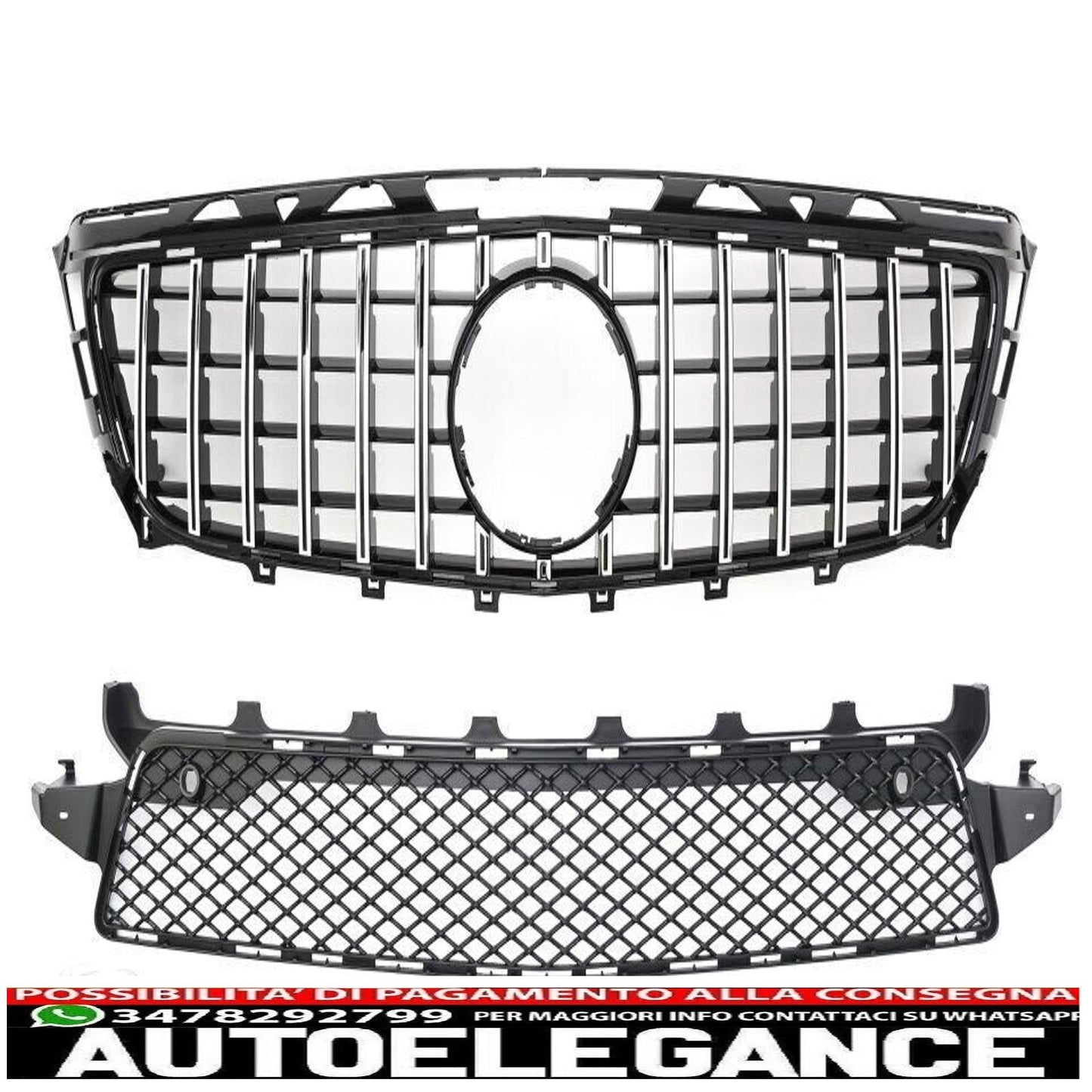 Radiator Grille Sport Panamericana GT Grill For Mercedes W218 X218 CLS 11-14