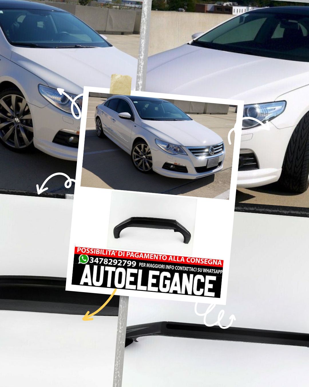 SPOILER adatto per VW PASSAT CC R LINE 2008-2011
