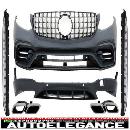 body kit suitable for mercedes glc suv x253 (2015-07.2019) design glc63 with running boards 