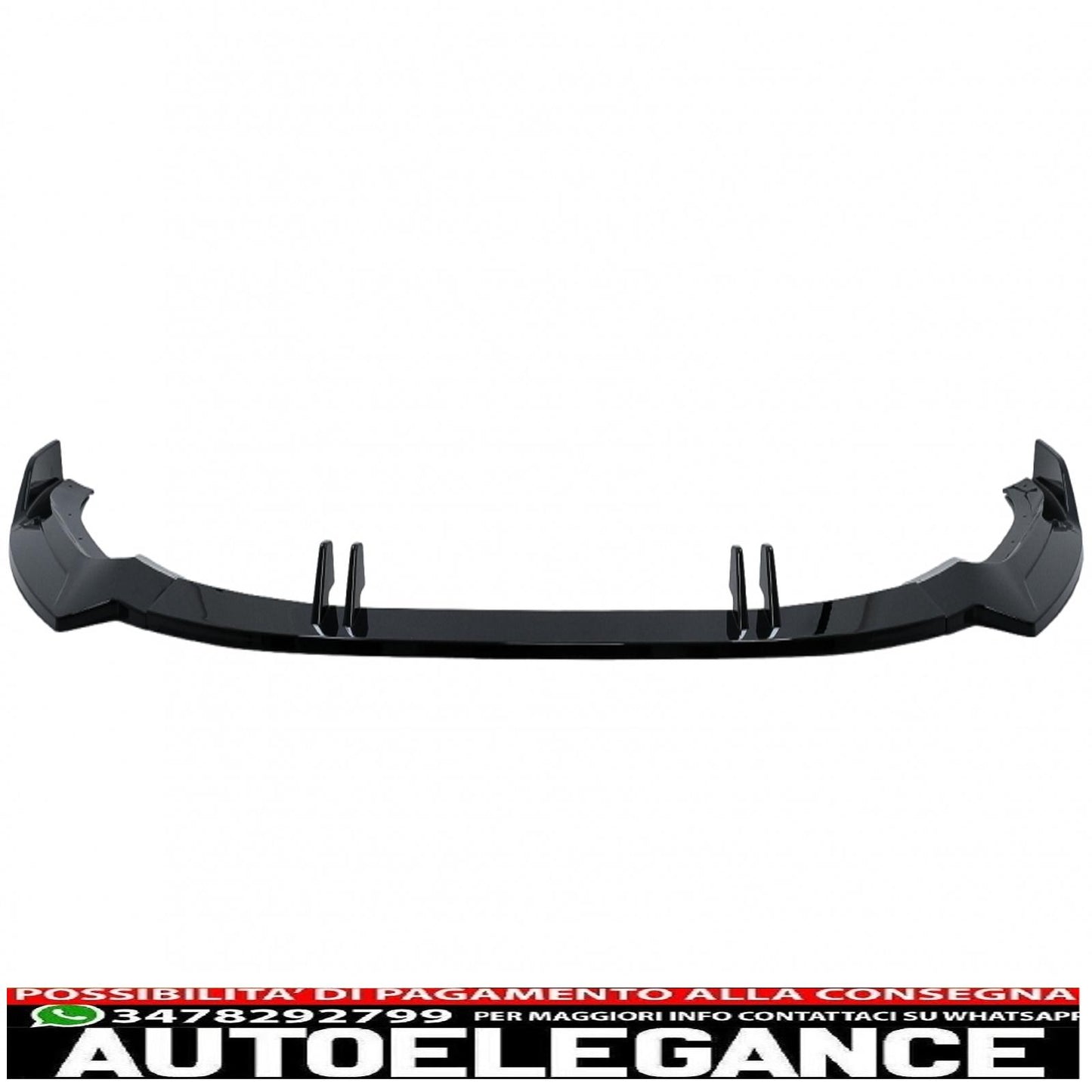 Front bumper additional spoiler suitable for Audi A5 F5 Facelift S-Line (2020-up) Piano Black