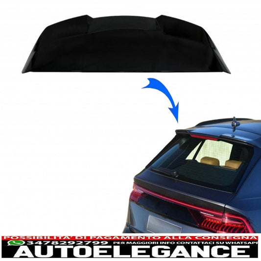 spoiler posteriore sul tetto adatto per audi q8 suv (2018-up) rs design pianoforte nero
