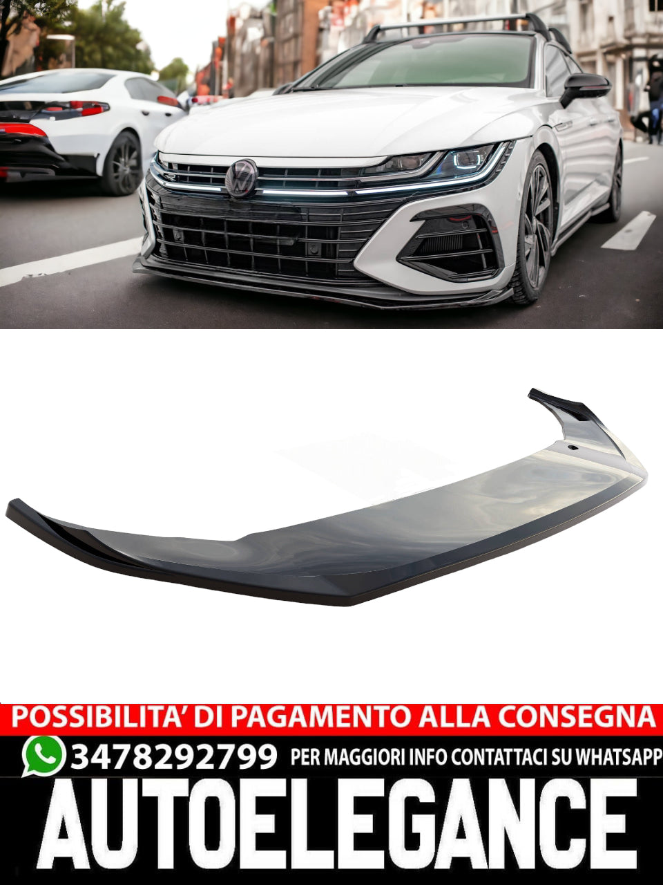 FRONT SPLITTER V.3 SUITABLE FOR VOLKSWAGEN ARTEON R 
