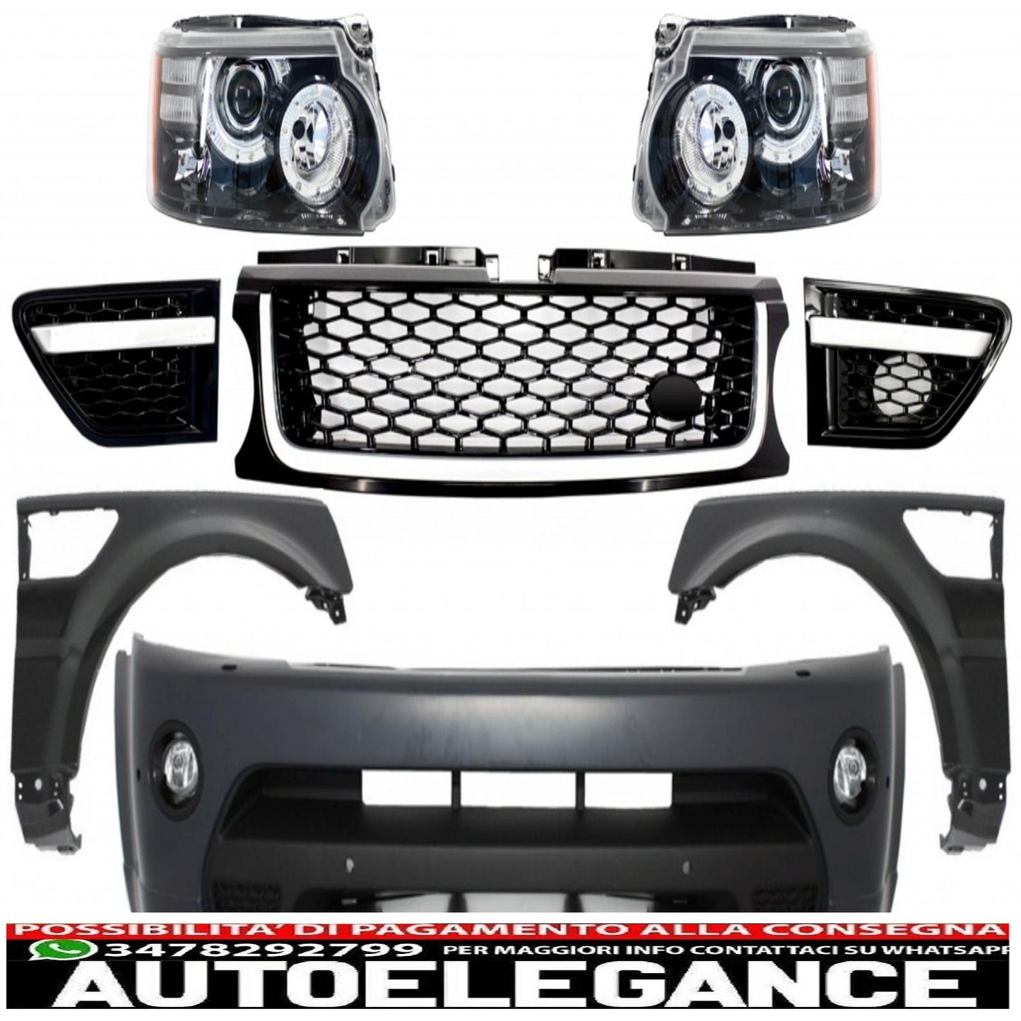 Complete conversion group for restyling suitable for Land Range Rover Sport L320 (2005-2013) autobiography design