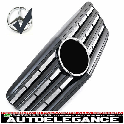 sports grill radiator grill suitable for mercedes w211 s211 e '06-'09 glossy black - shows original titleoriginal textsport grill kühlergrill fit for mercedes w211 s211 e '06-'09 glanz schwarz