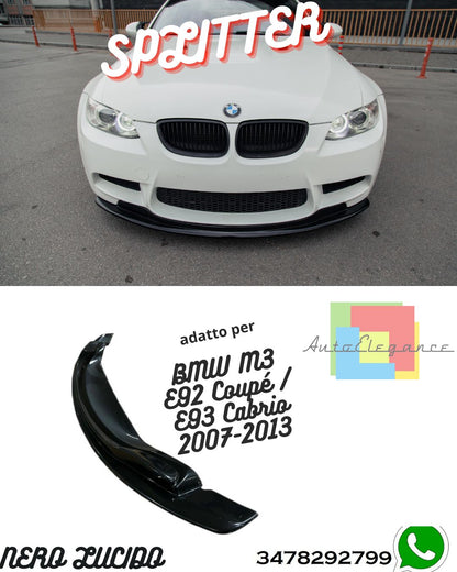 Front Splitter BMW M3 E92 Coupé / E93 Cabrio 2007-2013 With TÜV ABE 