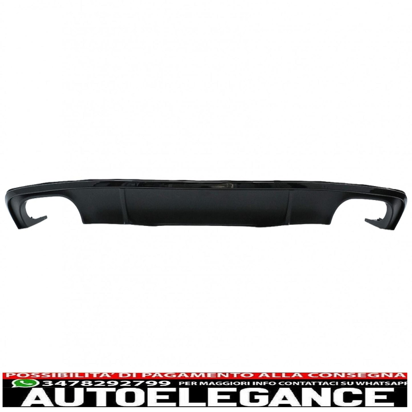 Diffusore mantovana paraurti posteriore adatto per audi a4 b9 8w berlina avant (2016-2018) nero s4 design per s-line