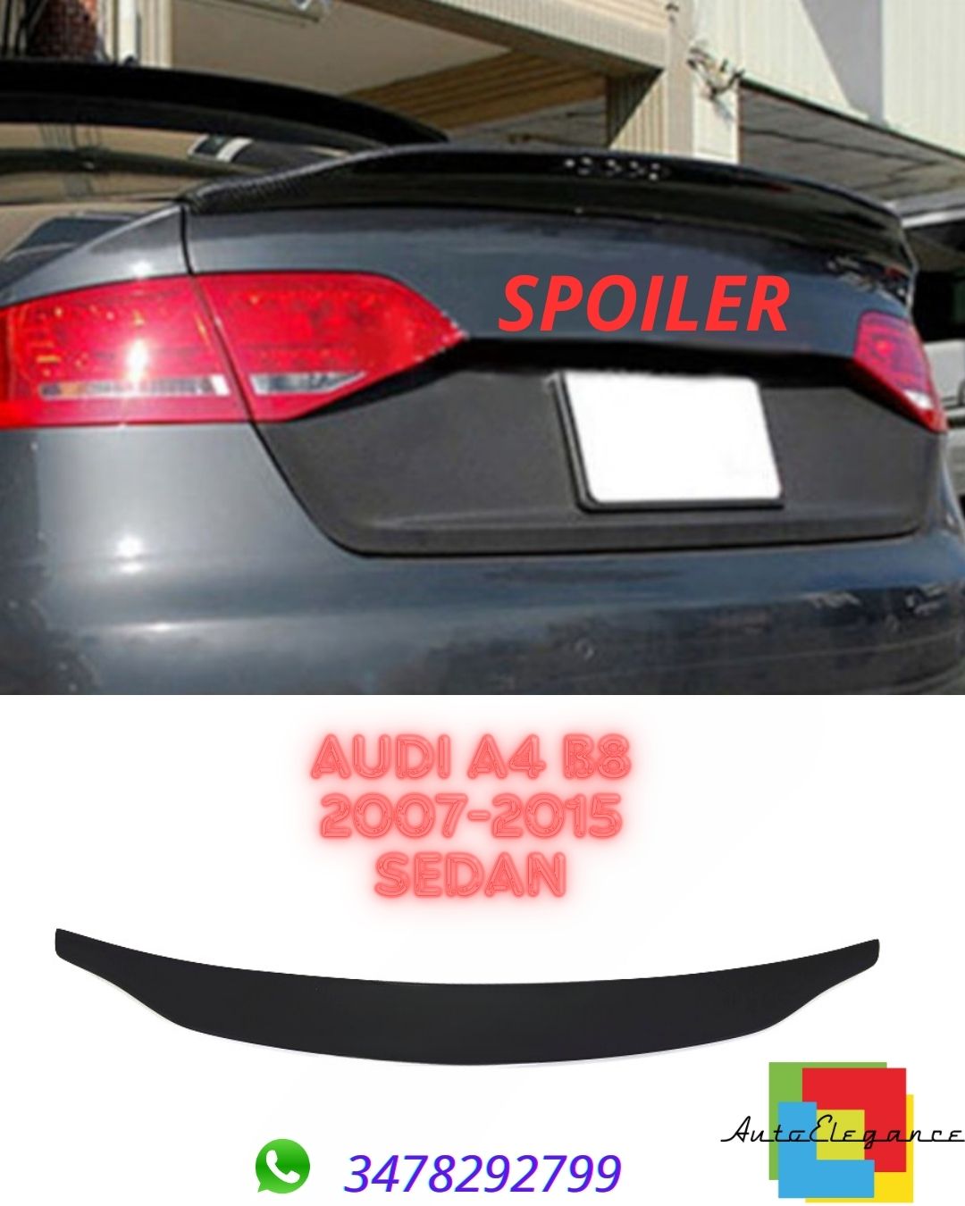 ✨SPOILER SUITABLE FOR Audi A4 B8 2007-2015 Sedan✨ 