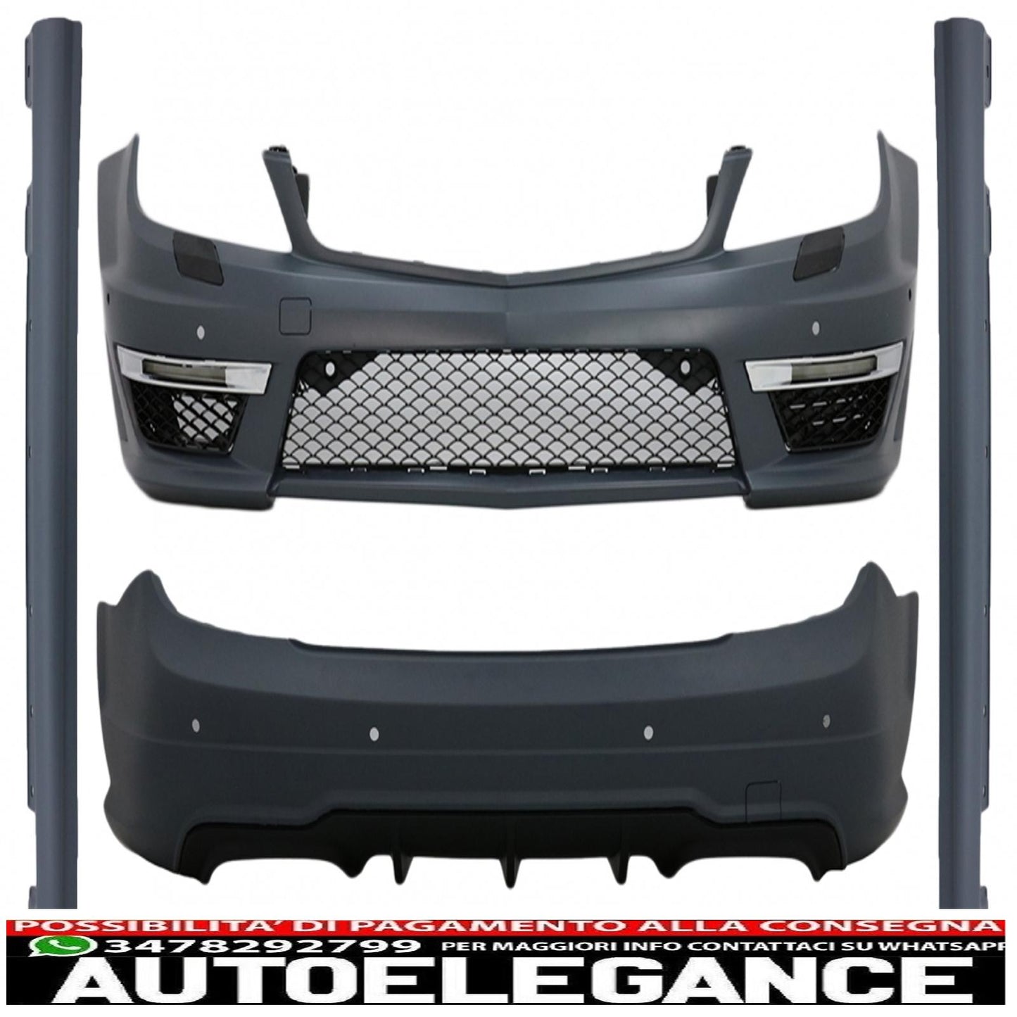 body kit suitable for mercedes c-class w204 (2007-2015) c63 design restyling 