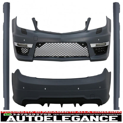 body kit suitable for mercedes c-class w204 (2007-2015) c63 design restyling 