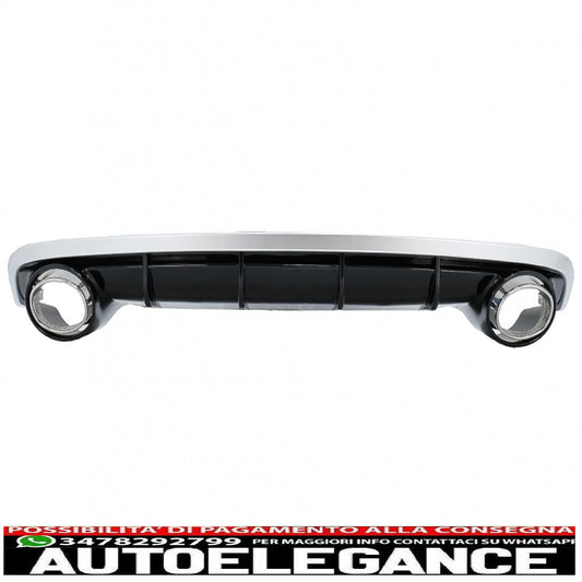 Diffusore mantovana paraurti posteriore e terminali di scarico adatti per audi a6 4g c7 facelift (2015-2018) design rs6