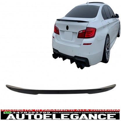Trunk Spoiler Suitable for BMW 5 Series F10 (2010-2017) M Design Piano Black