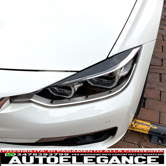 parafanghi gross sguardo nero lucido per bmw serie 3 f30 f31 2011-2019-mostra il titolo originaletesto coprifari originali evil eye black gloss per bmw serie 3 f30 f31 2011-2019