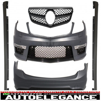 body kit suitable for mercedes c-class w204 facelift c63 t-modell s204 estate wagon estate with single frame front grille sport piano black 
