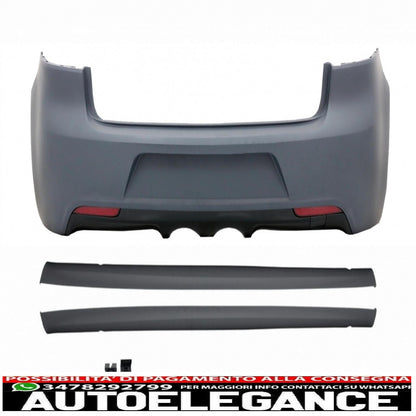 Paraurti posteriore con minigonne laterali adatto per vw golf vi (dal 2008 in poi) design r20